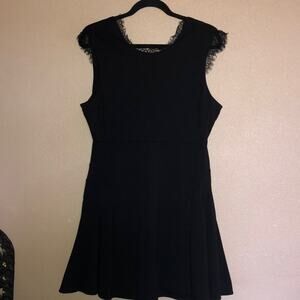 Chalk CCUSP WitchCore GoblinCore Goth Little Black lace Flare Sleeve Dress